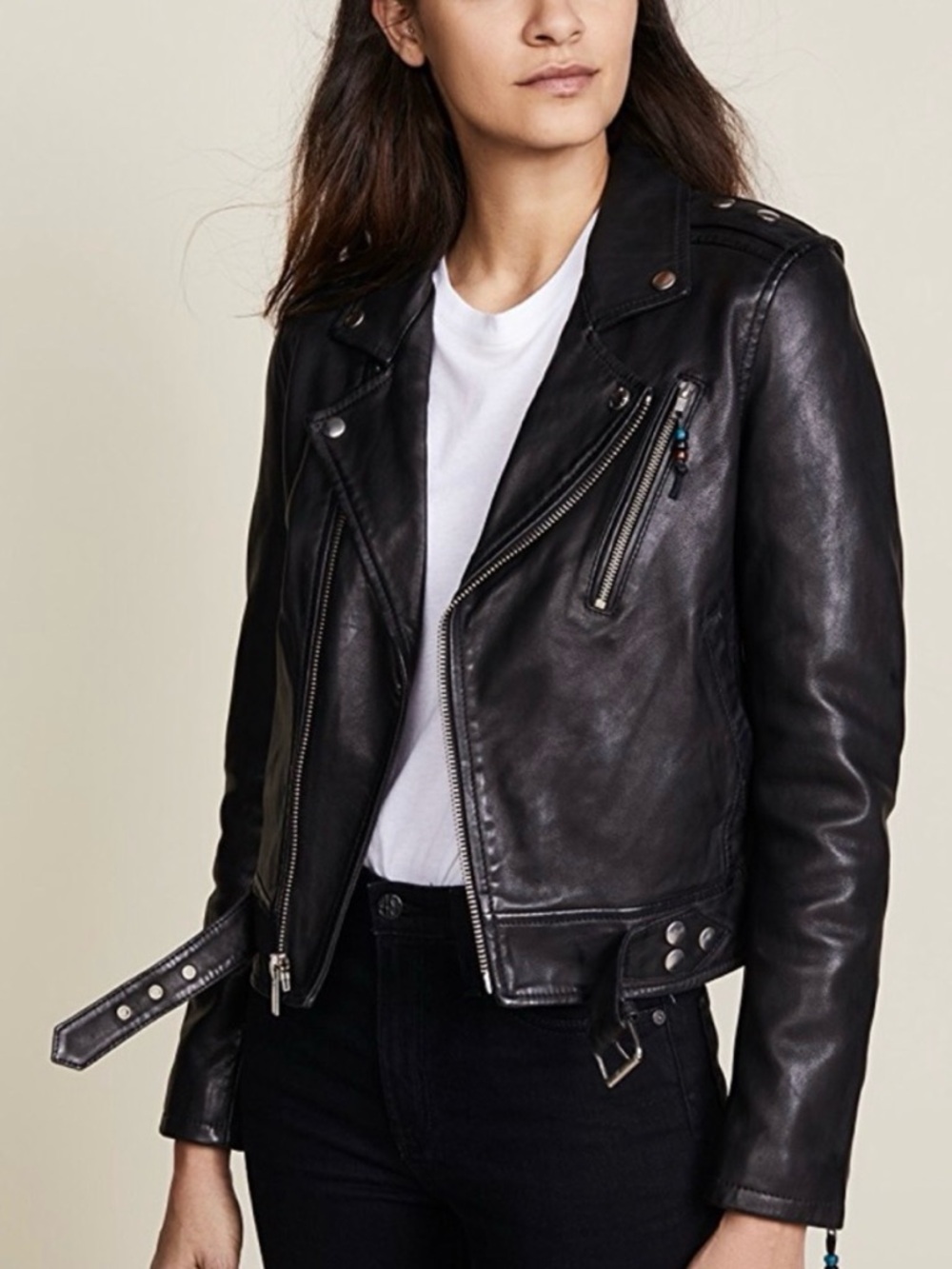 BLK DNM Black Leather Biker Jacket